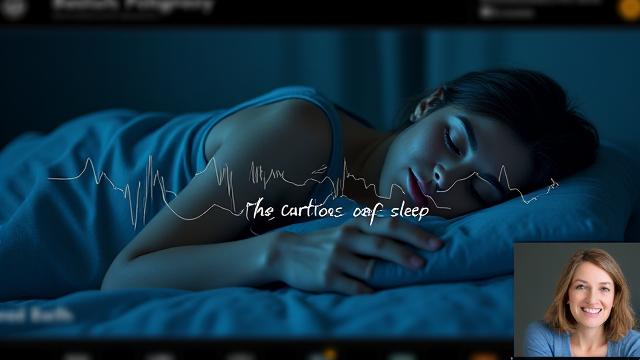 Screenshot of a workshop on sleep science, showing a smiling expert and attendees.